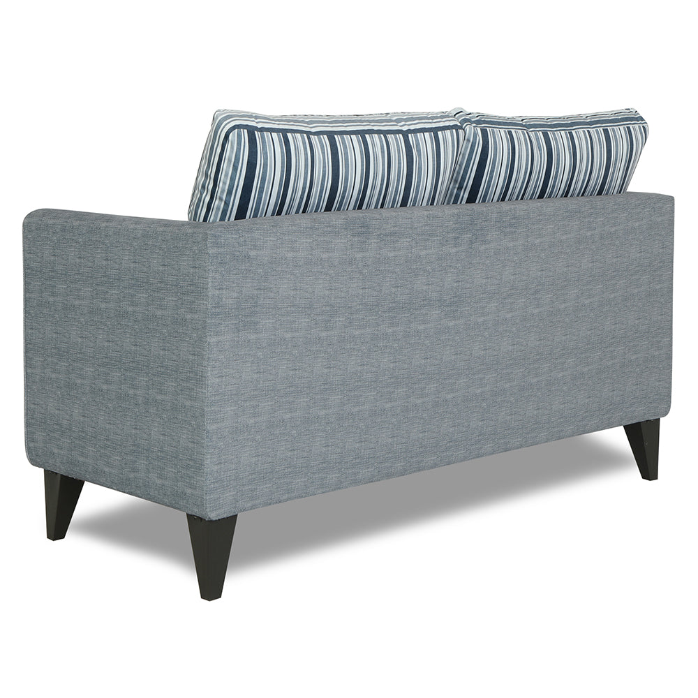 Adorn India Lawson Stripes 2 Seater Sofa (Grey)