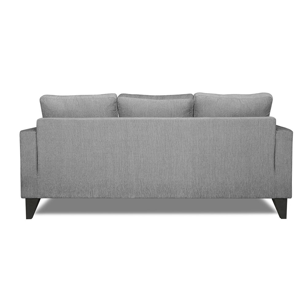 Adorn India Hallton L Shape 4 Seater Sofa Set Digital Print (Blue & Grey) (3 Year Warranty)