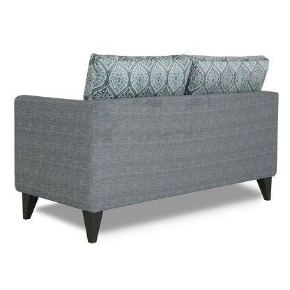 Adorn India Cortina Damask 2 Seater Sofa (Grey)