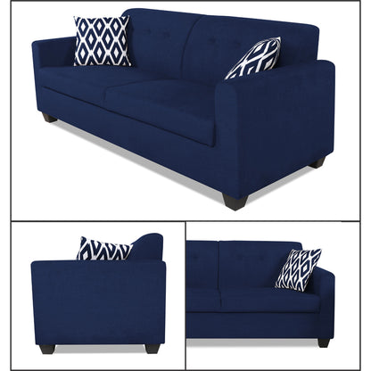Adorn India Blazer 3-1-1 Five Seater Sofa Set (Blue, Wood)