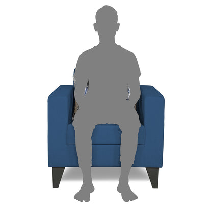 Adorn India Bladen 1 Seater Sofa (Blue)