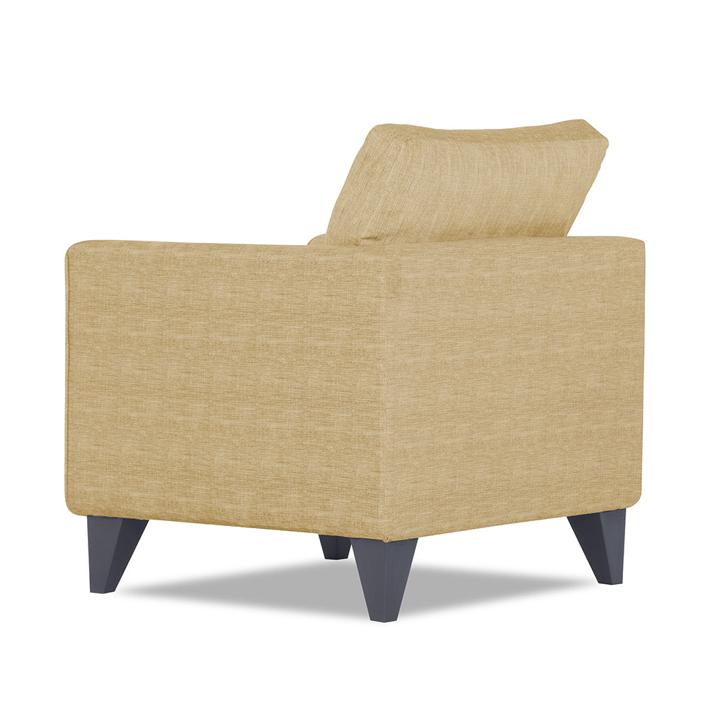 Adorn India Enzo Decent 1 Seater Sofa (Beige)