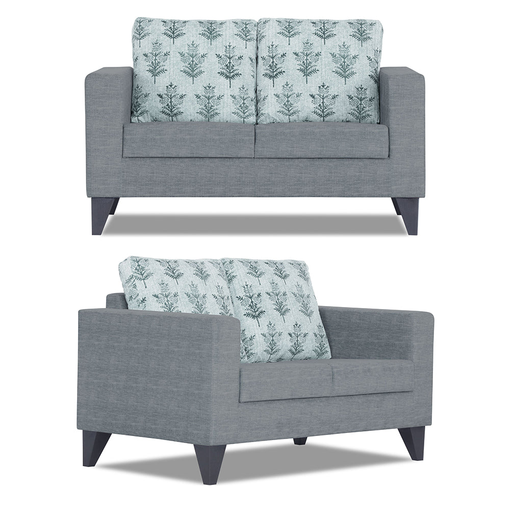Adorn India Straight line Plus Leaf 3+2+1 6 Seater Sofa Set (Grey) (3 Year Warranty)