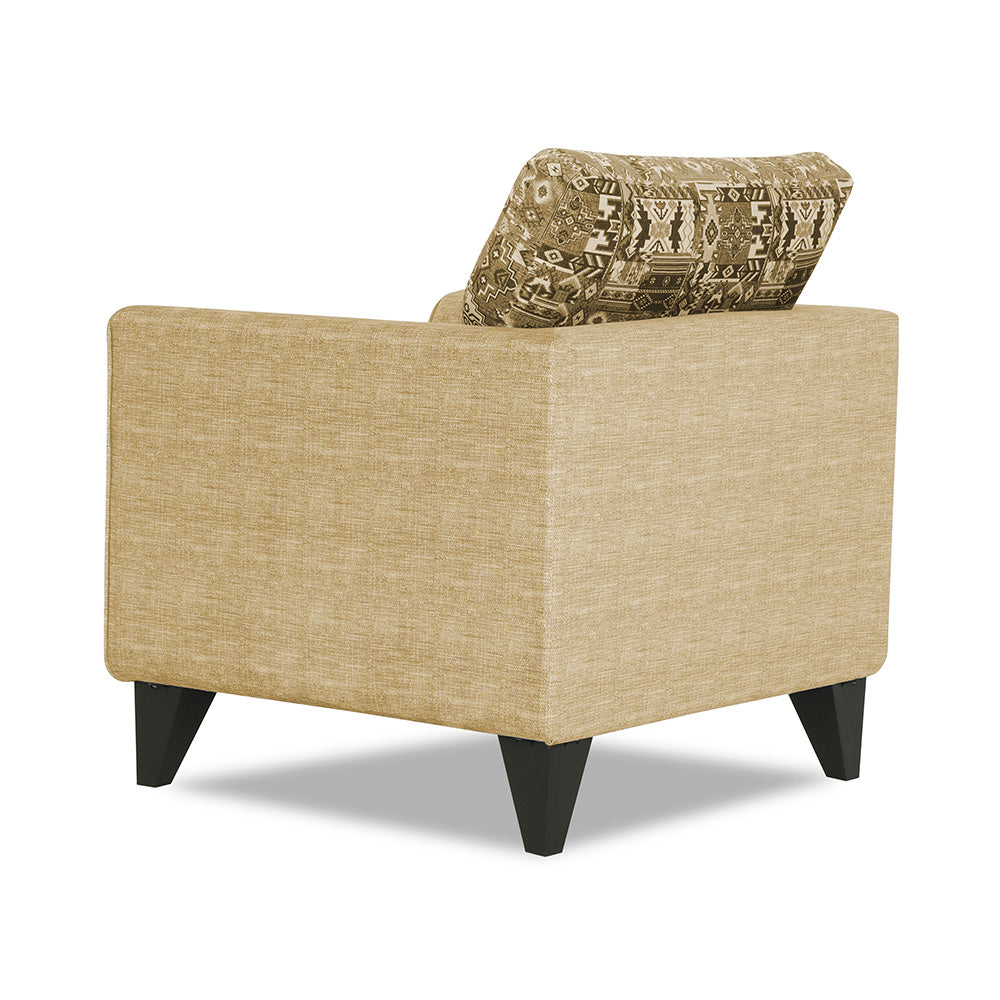 Adorn India Sheldon Crafty 1 Seater Sofa (Beige)