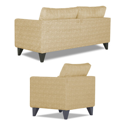 Adorn India Enzo Decent 3+1+1 5 Seater Sofa Set with Centre Table (Beige)