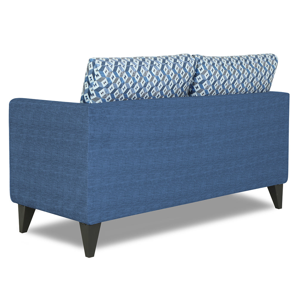 Adorn India Tornado Bricks 2 Seater Sofa (Blue)
