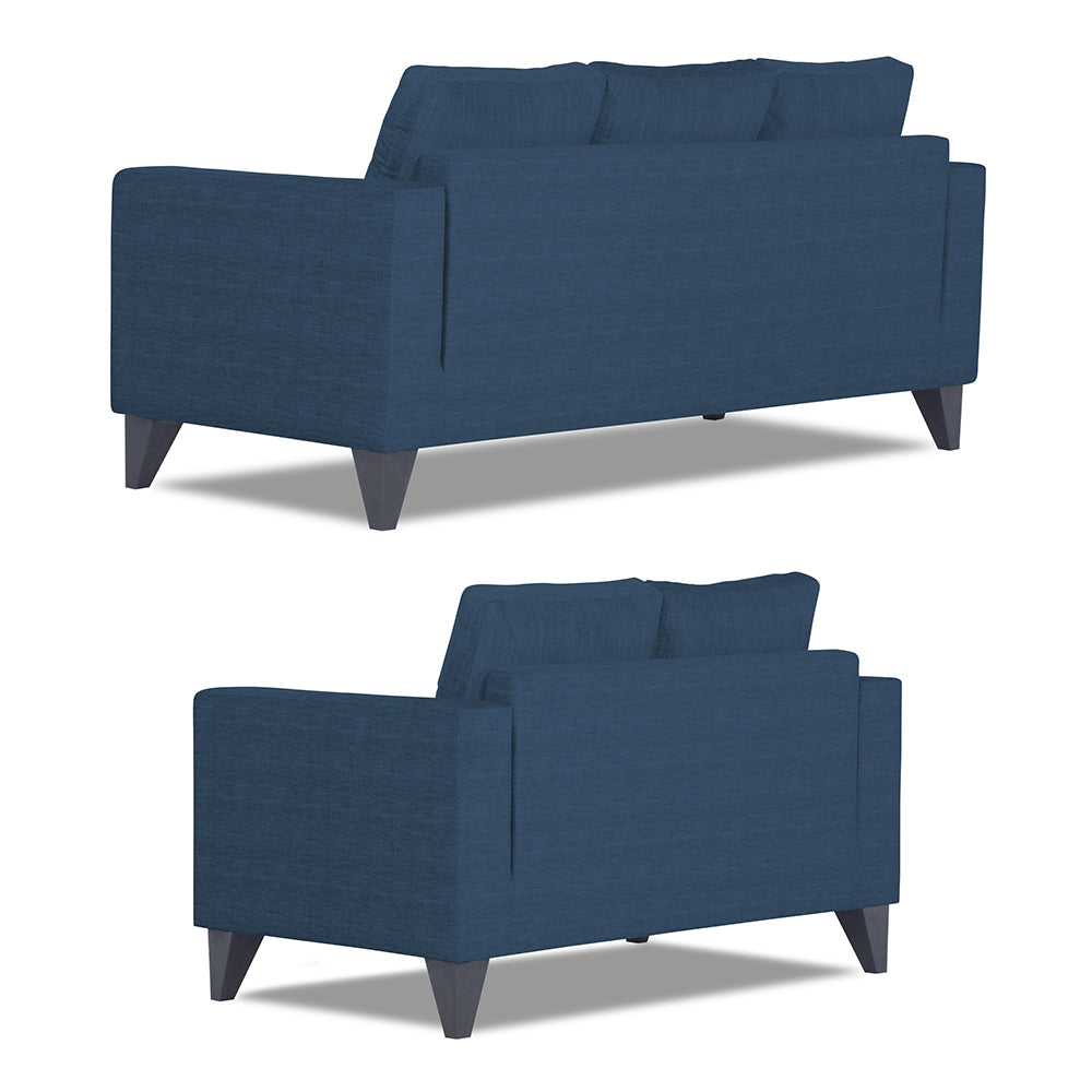 Adorn India Hallton Tufted 3-2 Five Seater Sofa Set (Blue)  (3 Year Warranty)