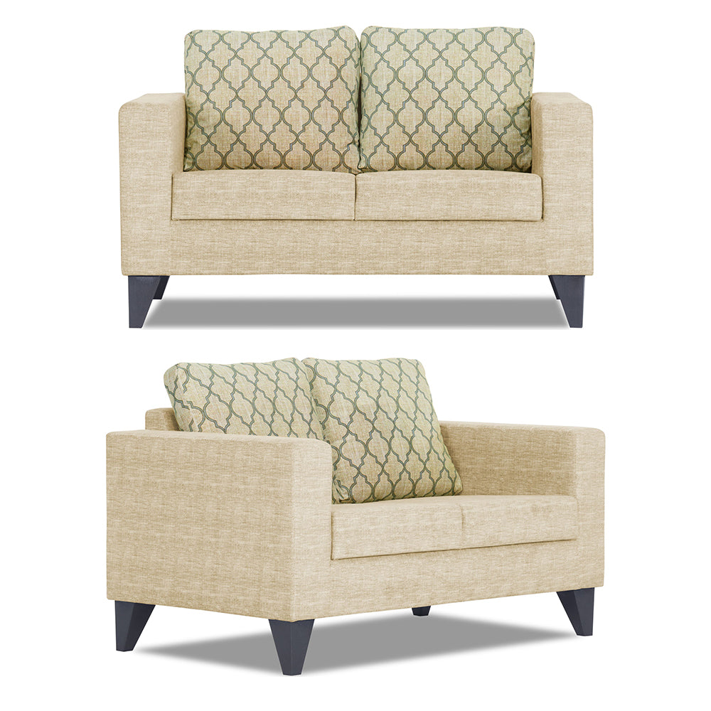Adorn India Straight line Plus Blossom 3+2+1 6 Seater Sofa Set (Beige) (3 Year Warranty)