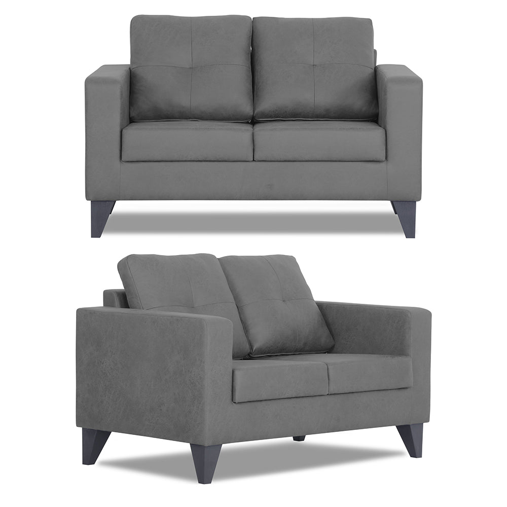 Adorn India Straight line Plus Premium Leatherette Suede 3+2+1 6 Seater Sofa Set (Grey) (3 Year Warranty)