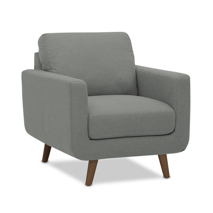 Adorn India Damian 3+2+1 6 Seater Sofa Set (Grey) (3 Year Warranty)