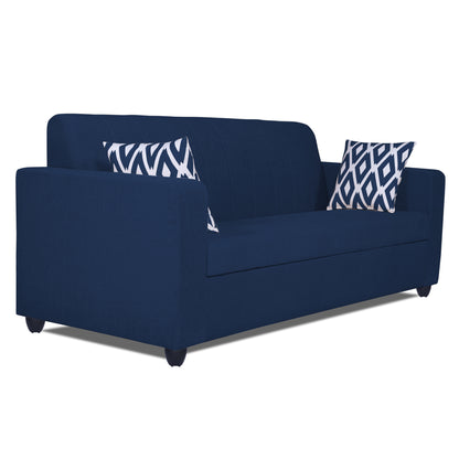 Adorn India Rio Highback 3 Seater Sofa (Blue) (3 Year Warranty)