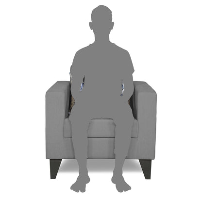 Adorn India Bladen 1 Seater Sofa (Grey)