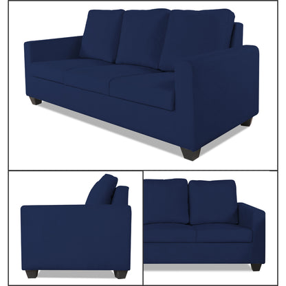 Adorn India Russell 3 Seater Sofa (Blue)