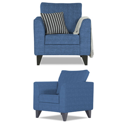 Adorn India Enzo Decent 3+2+1 6 Seater Sofa Set with Centre Table (Blue)