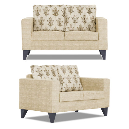 Adorn India Straight line Plus Leaf 3+2+1 6 Seater Sofa Set (Beige) (3 Year Warranty)
