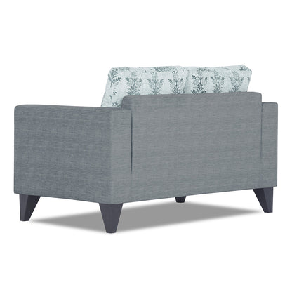 Adorn India Straight line Plus Leaf 2 Seater Sofa (Grey) (3 Year Warranty)