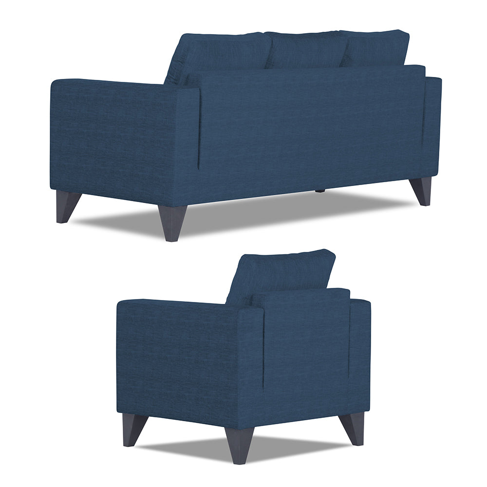 Adorn India Hallton Tufted 3-1-1 Five Seater Sofa Set (Blue)  (3 Year Warranty)