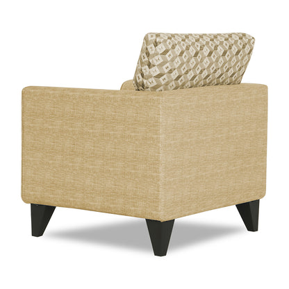 Adorn India Tornado Bricks 1 Seater Sofa (Beige)