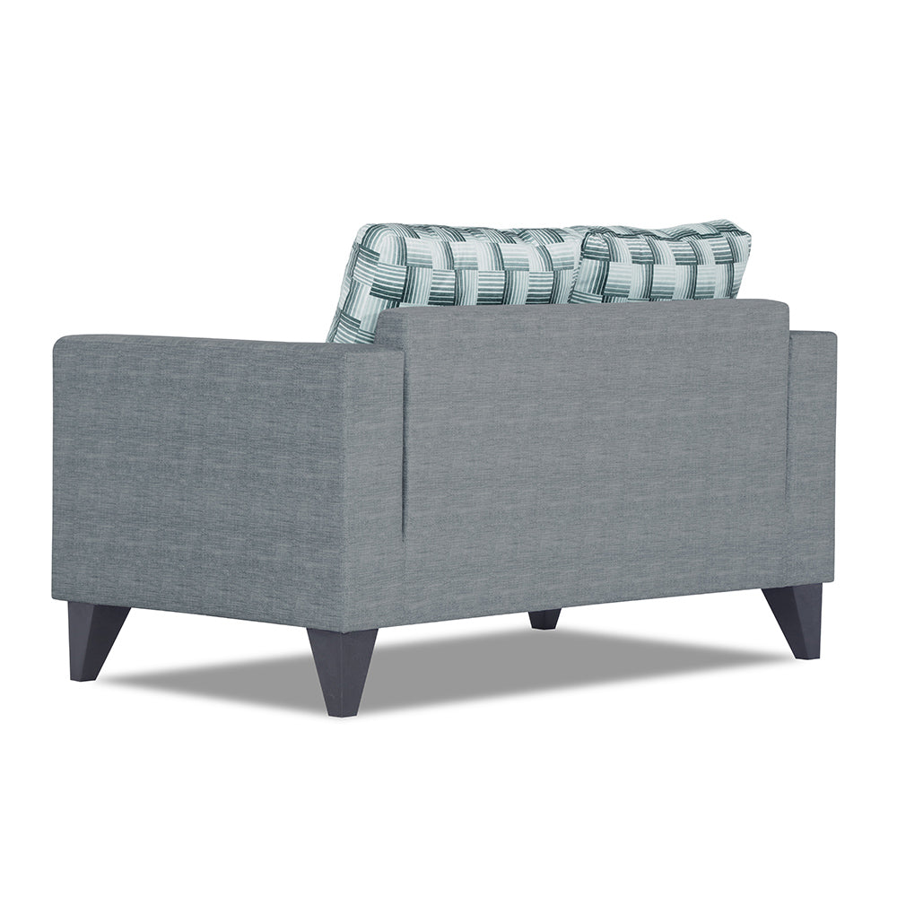 Adorn India Straight line Plus Bricks 2 Seater Sofa (Grey) (3 Year Warranty)
