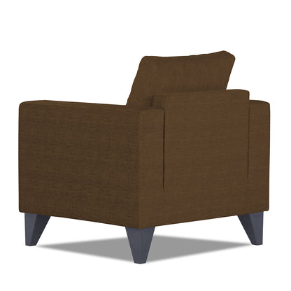 Adorn India Straight Line Plus Decent 1 Seater Sofa (Brown) (3 Year Warranty)