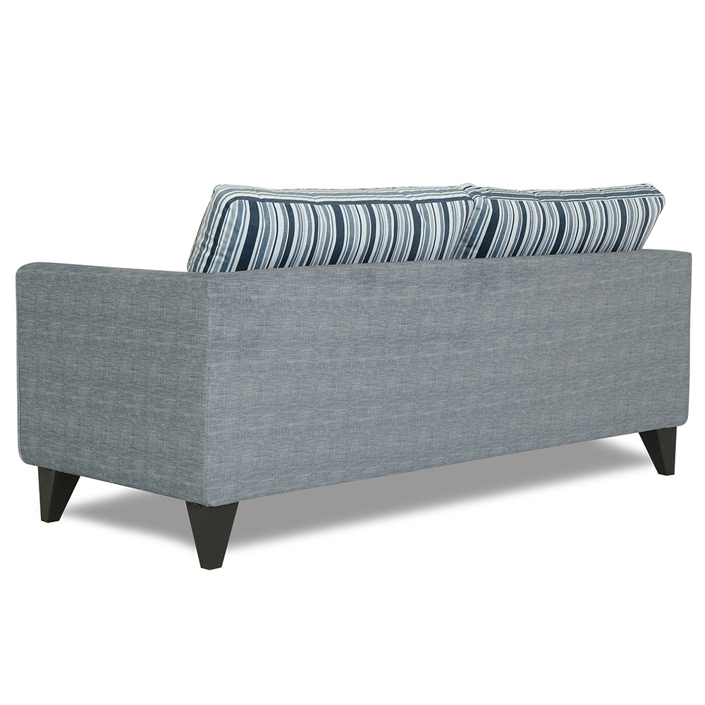 Adorn India Lawson Stripes 3 Seater Sofa (Grey)