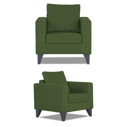 Adorn India Hallton Plain 3+2+1 6 Seater Sofa Set (Green) (3 Year Warranty)