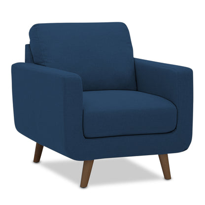 Adorn India Damian 3+2+1 6 Seater Sofa Set (Blue) (3 Year Warranty)