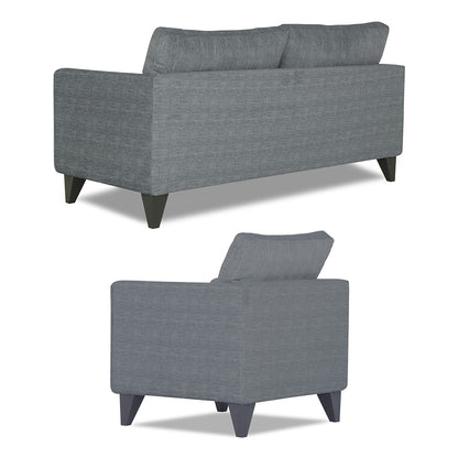 Adorn India Enzo Decent 3+1+1 5 Seater Sofa Set with Centre Table (Grey)