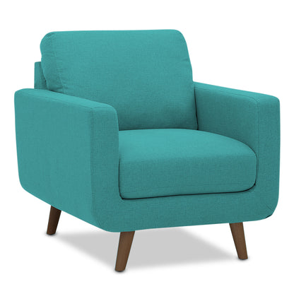 Adorn India Damian 3+2+1 6 Seater Sofa Set (Aqua Blue) (3 Year Warranty)