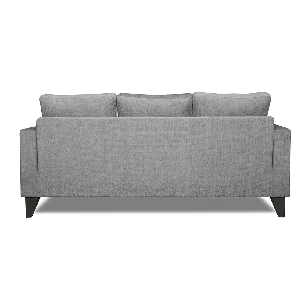 Adorn India Hallton L Shape 4 Seater Sofa Set Digital Print (Grey) (3 Year Warranty)
