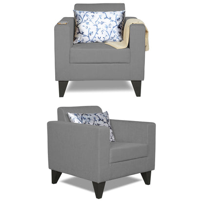 Adorn India Bladen 3-1-1 Five Seater Sofa Set(Grey)