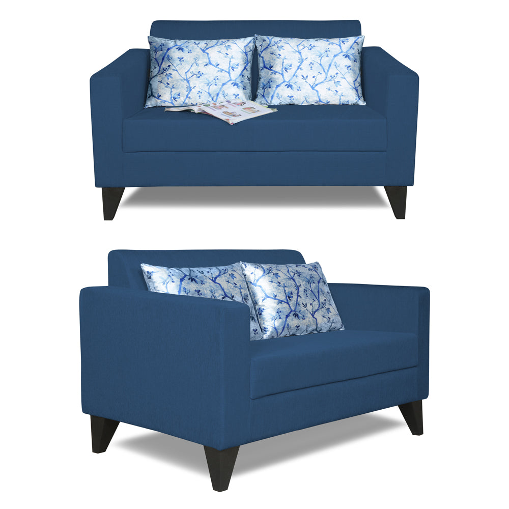 Adorn India Bladen 3-2 Five Seater Sofa Set (Blue)
