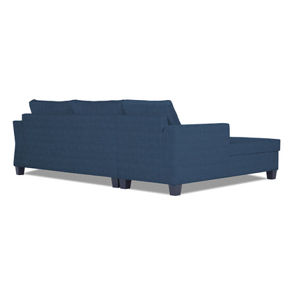 Adorn India Valencia Plus Decent L Shape 6 Seater Sofa Set (Left Hand Side) (Blue)