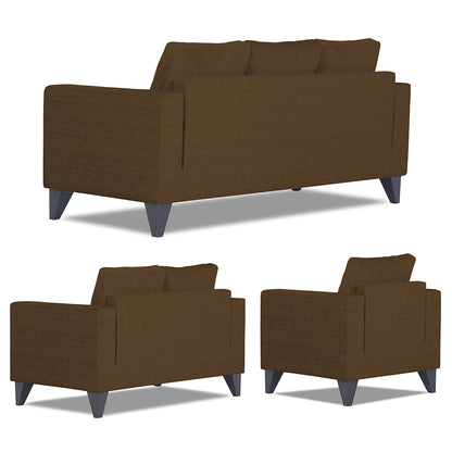 Adorn India Hallton Tufted 3+2+1 6 Seater Sofa Set (Brown) (3 Year Warranty)