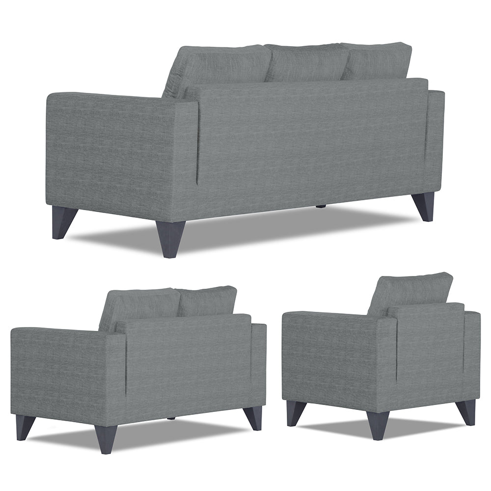 Adorn India Hallton Tufted 3-2-1 Six Seater Sofa Set (Grey) (3 Year Warranty)