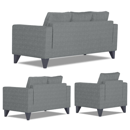 Adorn India Hallton Tufted 3-2-1 Six Seater Sofa Set (Grey) (3 Year Warranty)