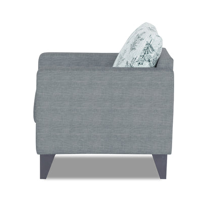 Adorn India Straight line Plus Leaf 2 Seater Sofa (Grey) (3 Year Warranty)