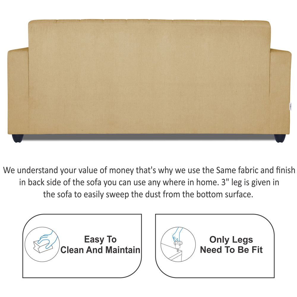 Adorn India Rio Highback 3+2 5 Seater Sofa Set (Beige) (3 Year Warranty)