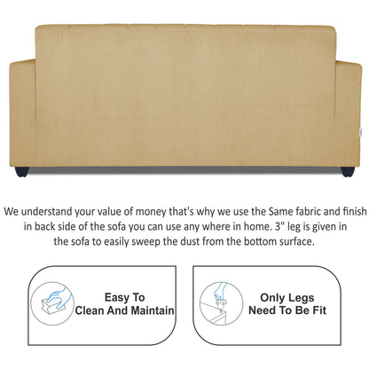 Adorn India Rio Highback 3+2 5 Seater Sofa Set (Beige) (3 Year Warranty)
