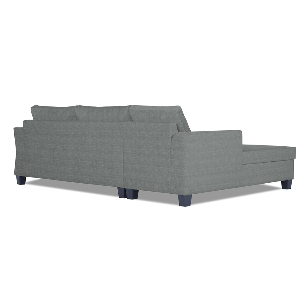 Adorn India Valencia Plus Decent L Shape 6 Seater Sofa Set (Left Hand Side) (Grey)
