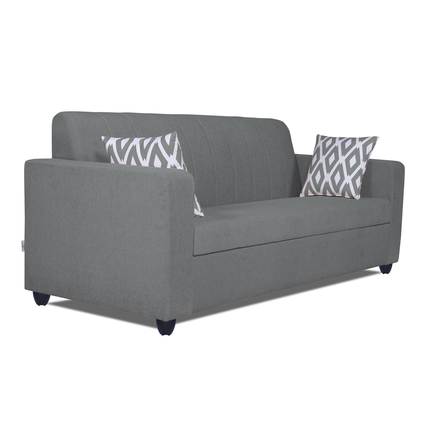 Adorn India Rio Highback 3 Seater Sofa (Grey) (3 Year Warranty)