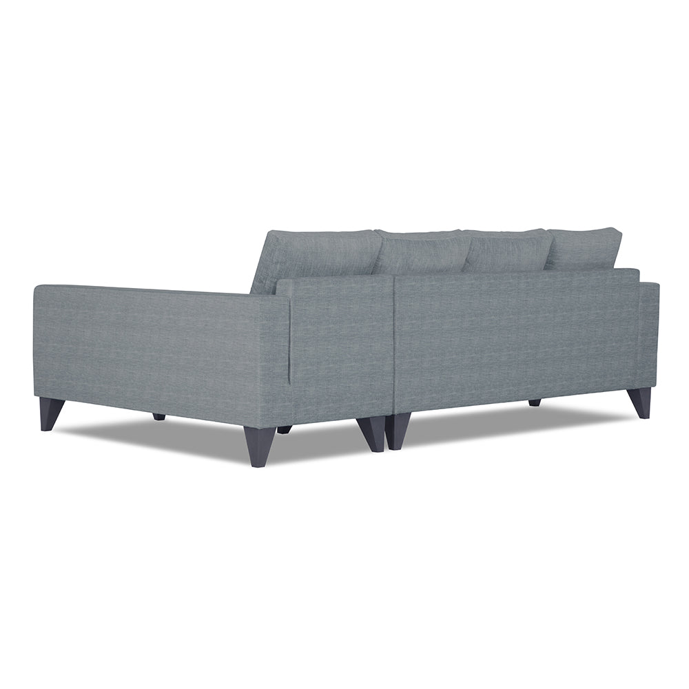 Adorn India Beetle Plus Bricks L Shape 6 Seater Sofa Set (Right Hand Side) (Grey) (3 Year Warranty)