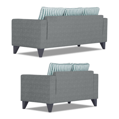 Adorn India Straight Line Plus Stripes 3+2+1 6 Seater Sofa Set (Grey) (3 Year Warranty)