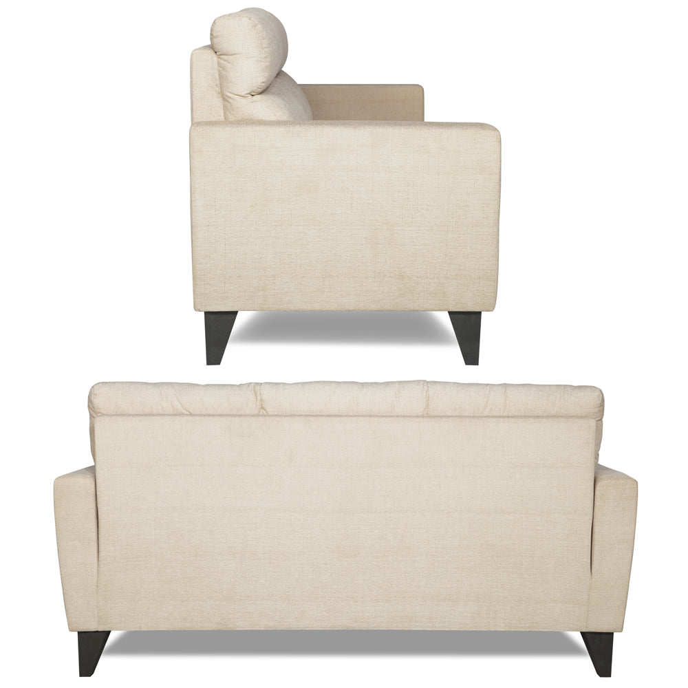 Adorn India Cardello 3 Seater Sofa (Beige) (3 Year Warranty)