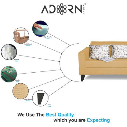 Adorn India Bladen 2 Seater Sofa (Beige)