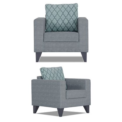 Adorn India Straight line Plus Blossom 3+2+1 6 Seater Sofa Set (Grey) (3 Year Warranty)