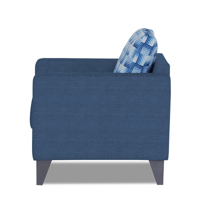 Adorn India Straight line Plus Bricks 2 Seater Sofa (Blue) (3 Year Warranty)