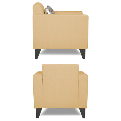 Adorn India Wood Bladen 1 Seater Sofa (Beige)