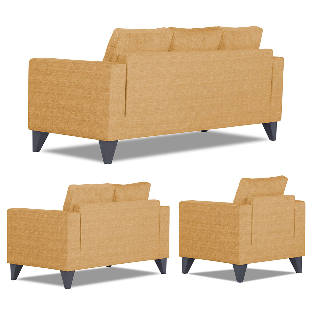 Adorn India Hallton Tufted 3-2-1 Six Seater Sofa Set (Beige) (3 Year Warranty)