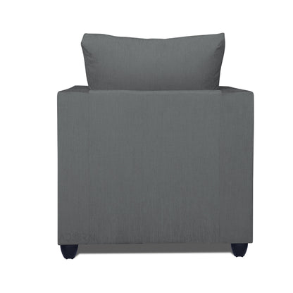 Adorn India Zink 1 Seater Sofa (Grey)